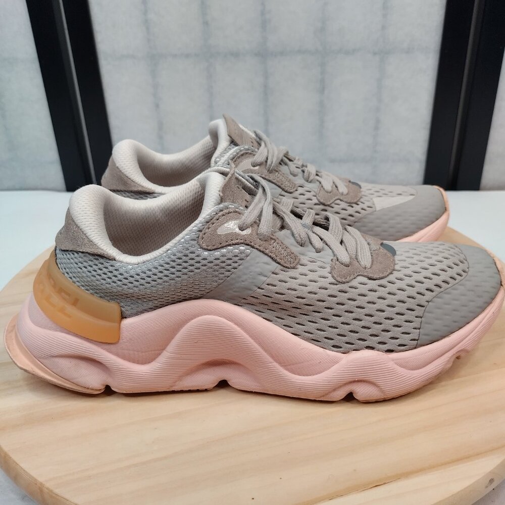 Sorel Kinetic RNEGD Sneakers Grey Pink Running Shoes Sneakers Women US 7.5 - Picture 2 of 15